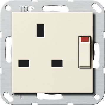 Gniazdo BS 13 A zab.dzieci wył System 55 kremowy