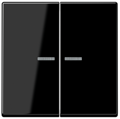 Klawisz podwójny z okienkiem do podświetlenia, czarny