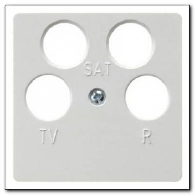 Płytka centralna do gniazda antenowego 4-wyjściowego; śnieżnobiały; System płytek centralnych Numer katalogowy: 148409