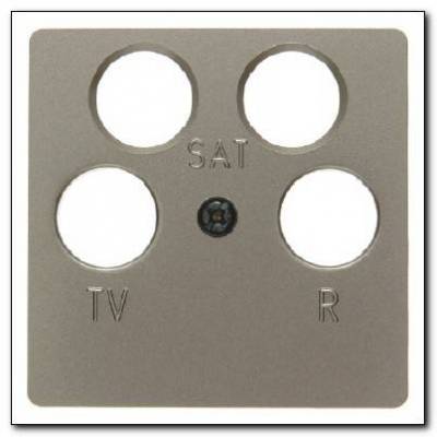 Płytka centralna do gniazda antenowego 4-wyjściowego; jasny brąz, lakierowany; System płytek centralnych Numer katalogowy: 148411