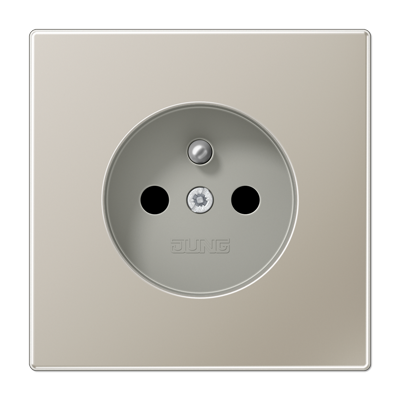 Gniazdo z bolcem z ochroną dziecięcą, samozaciski, stal