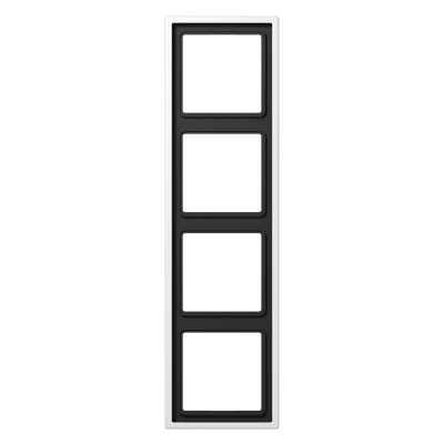 Ramka 4-krotna, biały (stal nierdzewna)