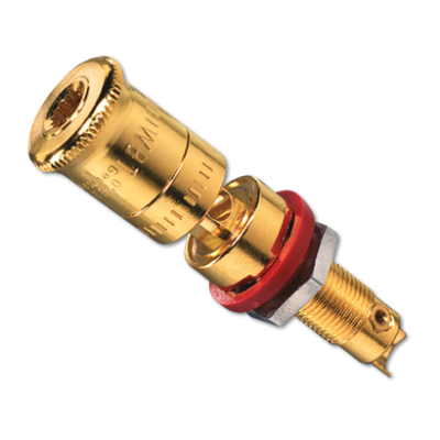 Gniazdo HIGH-END, zacisk głośnikowy, czerwony