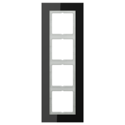 Ramka 4-krotna, szkło czarne
