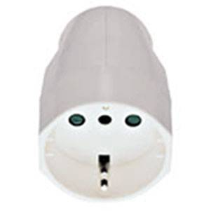 Gniazdo na przewód, 2P+E, standard P30, biały