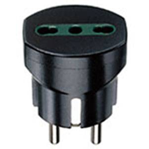 Przejściówka, standard niemiecki/francuski/standard włoski P17/11, czarny