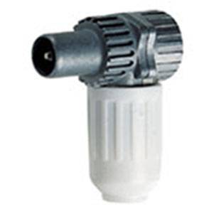 Złącze męskie TV-RD-SAT 90°, biały