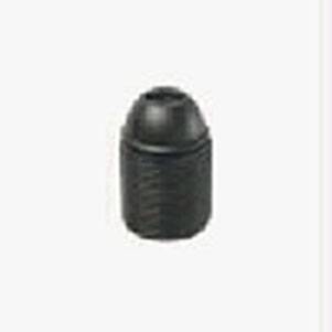 E27 lamphld threaded dome/skirt black