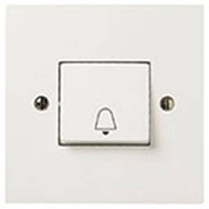 1P NO 10A push button bell symbol white