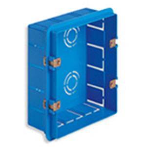 Puszka montażowa, 6M (3+3), niebieska