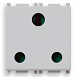 Gniazdo 2P+E, 16A, standard angielski, SICURY, 2M, srebrny