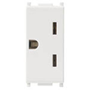 Gniazdo 2P+E, 15A, standard amerykański, 1M, biały