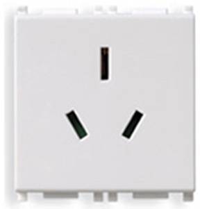 Gniazdo 2P+E, 10A, standard australijski, SICURY, 2M, biały