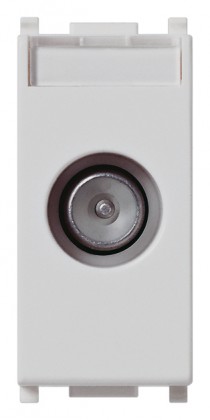 Gniazdo antenowe TV-RD-SAT, męskie, przelotowe, 10dB, 1M, srebrny