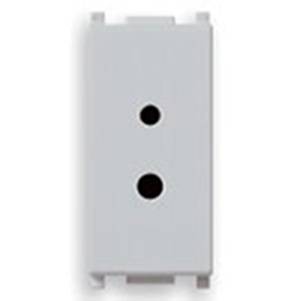 Spolaryzowane gniazdo 2P, 6A, 24V, SELV, 1M, srebrny