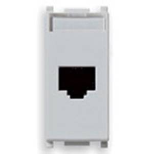 Gniazdo komputerowe, RJ45, kat.6, UTP110, 1M, srebrny