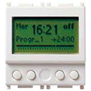 Zegar 1-kanałowy, styk przełączny, 2M, biały