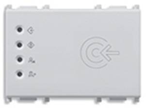 Czytnik kart transpondera, zewnętrzny, KNX, srebrny