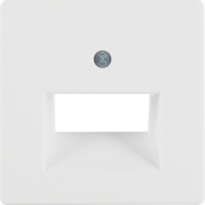 Q.1/Q.3 Element centralny do gniazda telefonicznego lub internetowego podwójnego; śnieżnobiały, aksamit 14096089