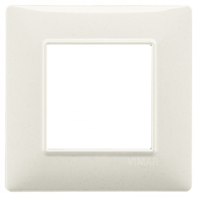 Ramka ozdobna, technopolimer, 2M, granitowy biały