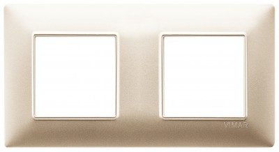 Ramka ozdobna, technopolimer, 4M (2+2), matowy szampański