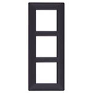 Ramka ozdobna, technopolimer, 6M (2+2+2), czarny
