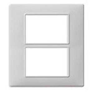 Ramka ozdobna, technopolimer, 6M (3+3), biały