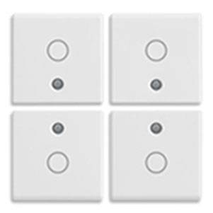 4 przyciski, 1M, symbol O, biały