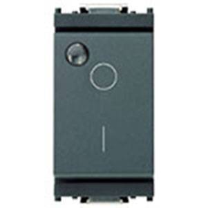 Łącznik jednobiegunowy 2P, 16AX, podświetlenie, 1M, antracyt