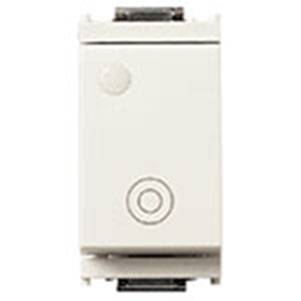 Przycisk 1P, NO, 10A, symbol ogólny, świecący wskaźnik, 1M, biały