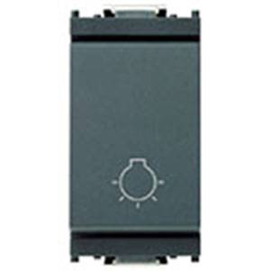 Przycisk 1P, NO, 10A, symbol - lampka, 1M, antracyt