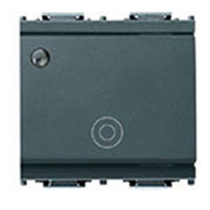 Przycisk 1P, NO, 10A, symbol ogólny, podświetlenie, 2M, antracyt