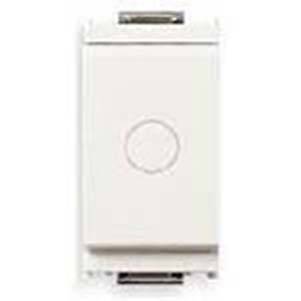 Przycisk 1P, NC, 16A, symbol - O, styk pomocniczy NO, 1M, biały