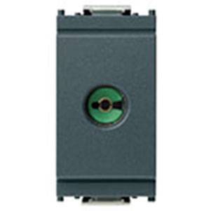 Gniazdo antenowe TV, nieprzelotowe, ø9,5IEC, 1M, antracyt