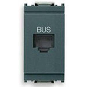 Gniazdo telefoniczne BUS RJ11, 1M, antracyt