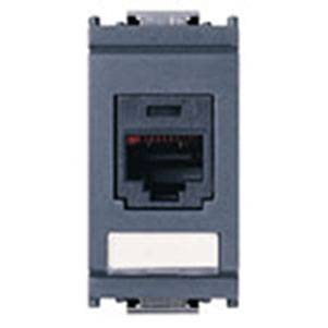 Gniazdo komputerowe RJ45, kat.5e, Panduit UTP, 1M, antracyt