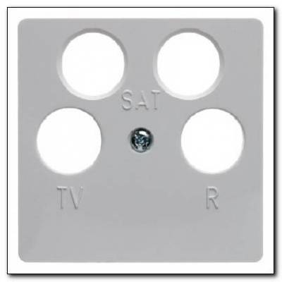 Płytka centralna do gniazda antenowego 4-wyjściowego; śnieżnobiały; S.1/B.1/B.3/B.7 Glas Numer katalogowy: 14841909