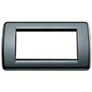 Ramka ozdobna, Round, technopolimer, 5M, grafitowy szary