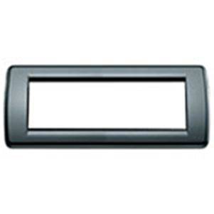 Ramka ozdobna, Round, technopolimer, 6M, grafitowy szary