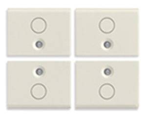 4 przyciski, 1M, symbol O, biały