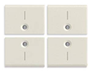 4 przyciski, 1M, symbol I, biały