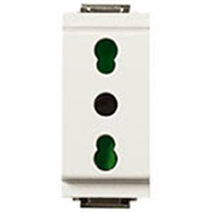 Gniazdo 2P+E, 16A, standard P17/11, 1M-zmniejszony, biały