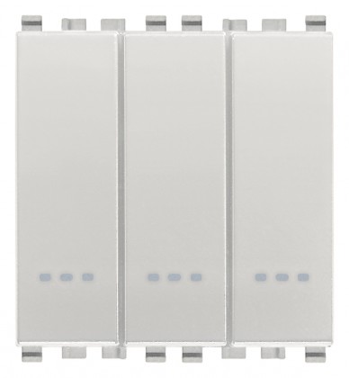 3 łączniki proste, 1P 20AX, rozmiar 2M, srebrny