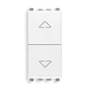 Dwa zsynchronizowane przyciski NO+NO, 10A, 1M, biały