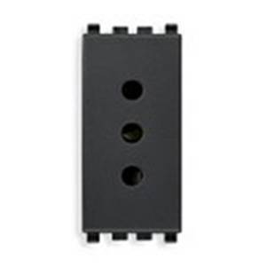 Gniazdo 2P+E, 10A, standard P11, 1M, antracyt