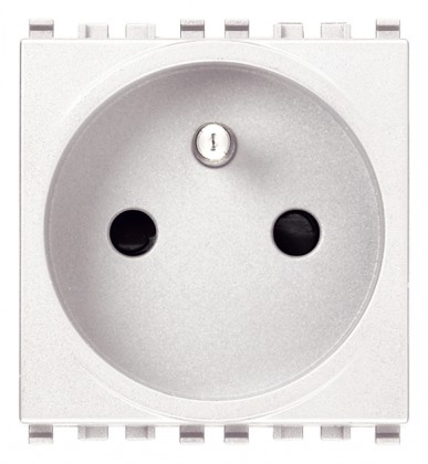 Gniazdo z bolcem 2P+E, 16A, 2M, biały
