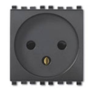 Gniazdo 2P+e 16A, standard izraelski, antracyt