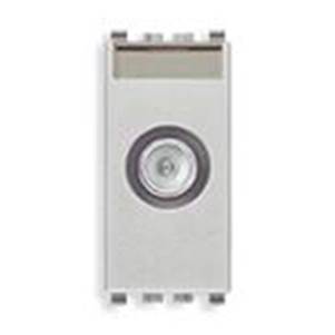 Gniazdo antenowe TV-RD-SAT, męskie, przelotowe, 10dB, 1M, srebrny