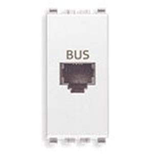 Gniazdo telefoniczne, BUS RJ11, 1M, biały