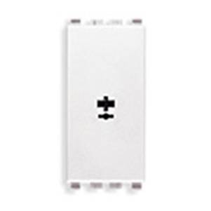 Gniazdo 2P, dla telefonii hi-fi, 1M, biały